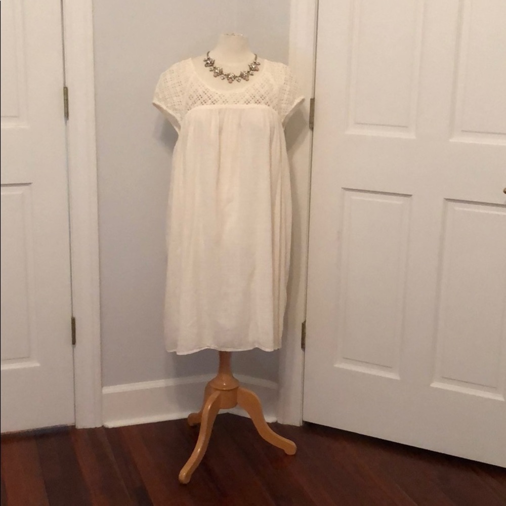 Merona cream, crochet dress